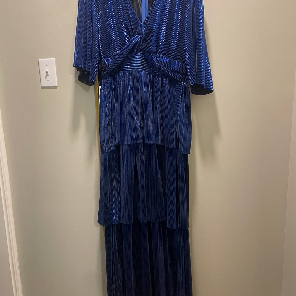 T.J.Maxx Shimmering Blue Maxi Dress